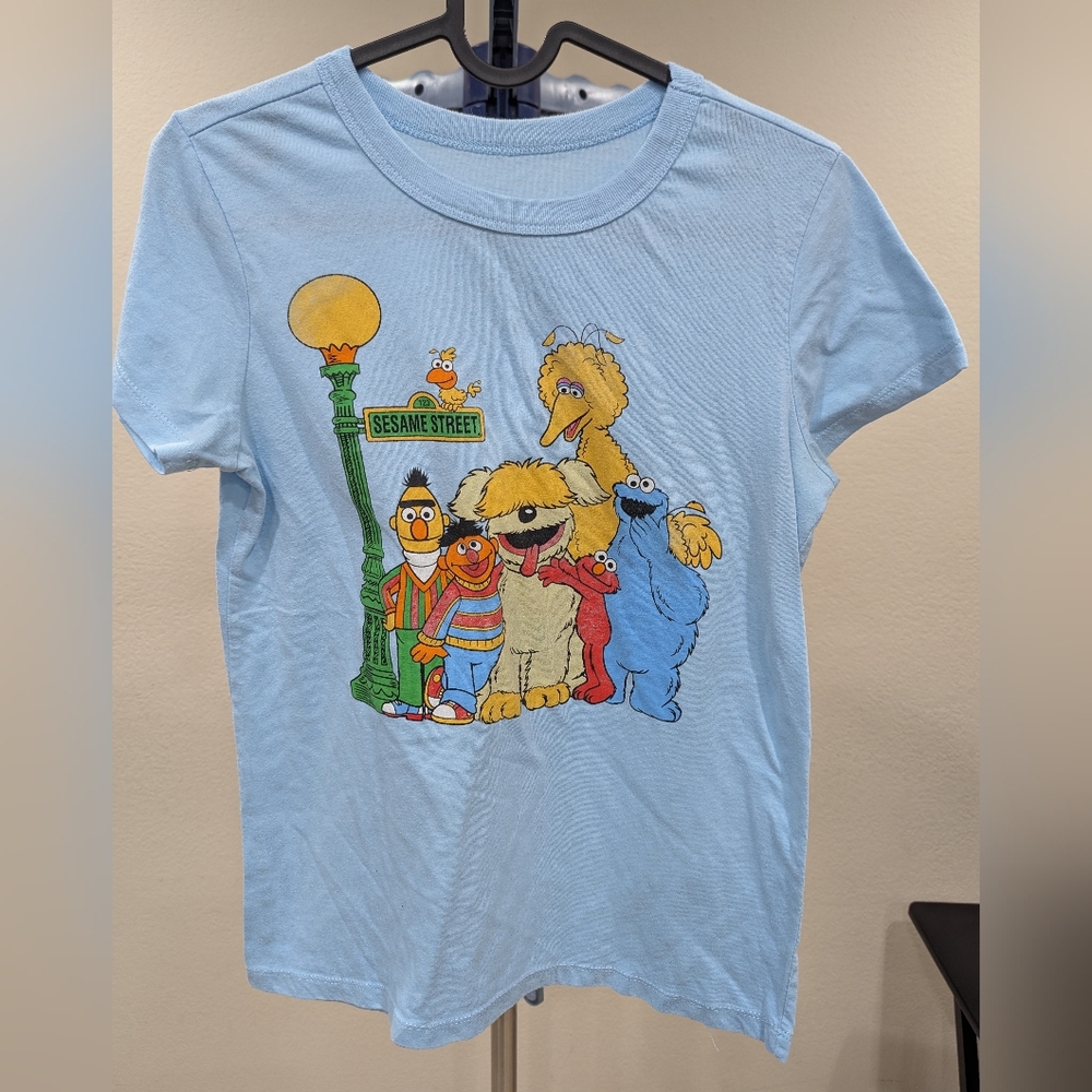 Sesame Street T-Shirt Juniors S Blue